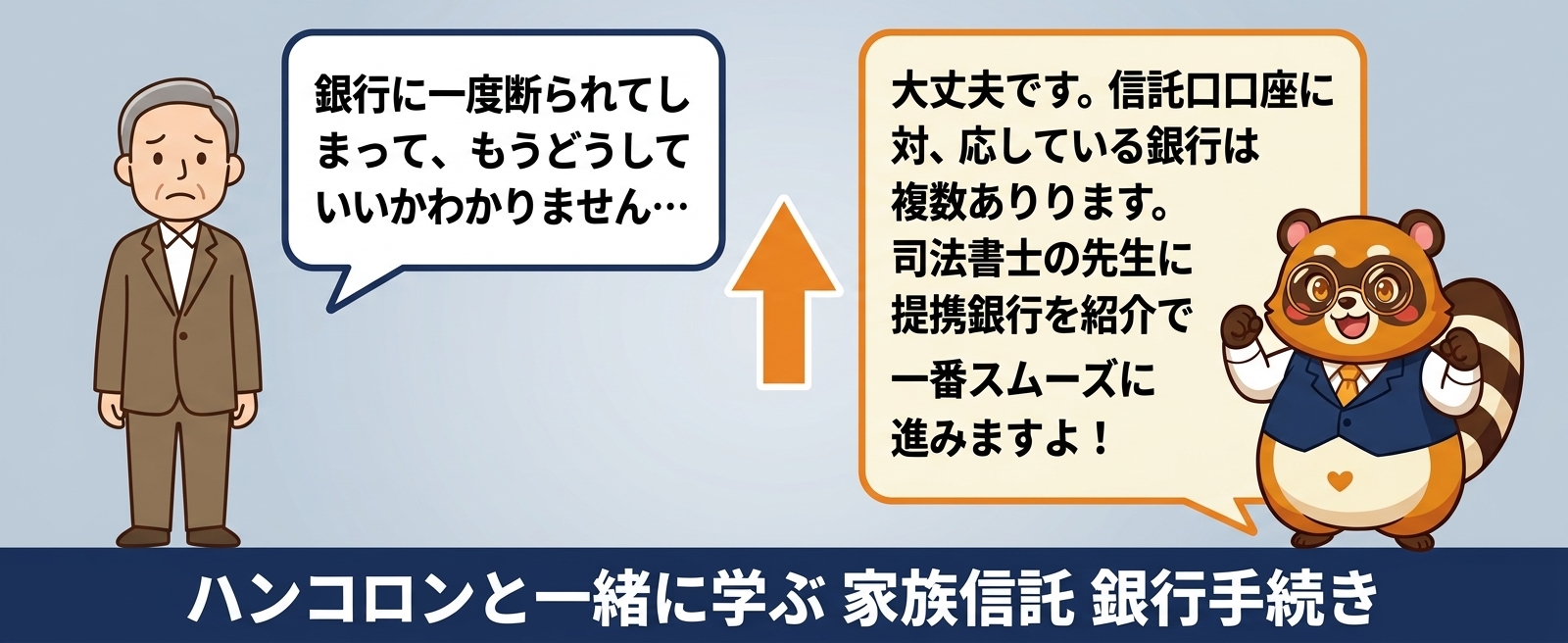 ハンコロンと一緒に学ぶ 家族信託 銀行手続き