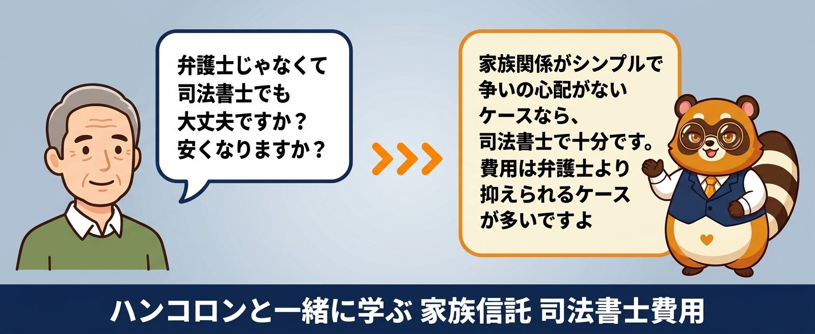 ハンコロンと一緒に学ぶ 家族信託 司法書士費用